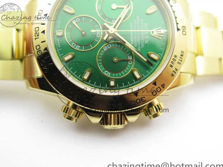 YG Daytona Edition Green YG 1:1 Best Bracelet Steel 904L KKF A7750 Dial on 0401